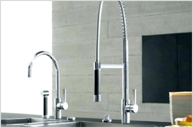 Chrome kitchen mixer tap