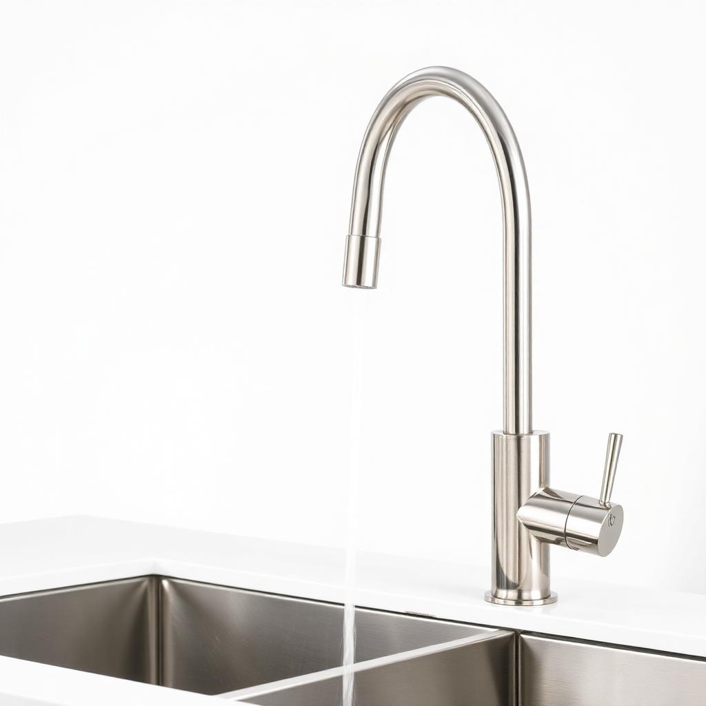 Stainless steel kitchen tap